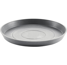Farfurie rotundă Ecopots plastic Ø 50,5 cm H 3,5 cm gri