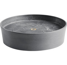 Farfurie rotundă Ecopots cu role plastic Ø 28,7 cm H 8,3 cm gri