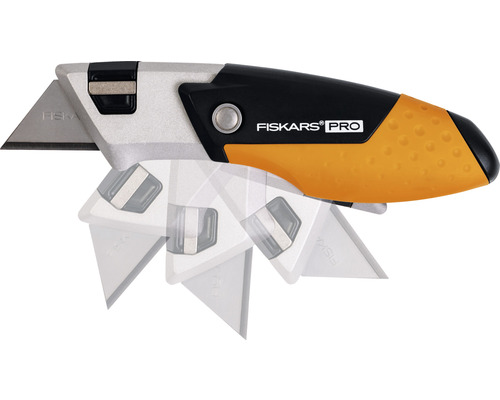 Cuțit pentru covoare Fiskars Pro cu lamă retractabilă