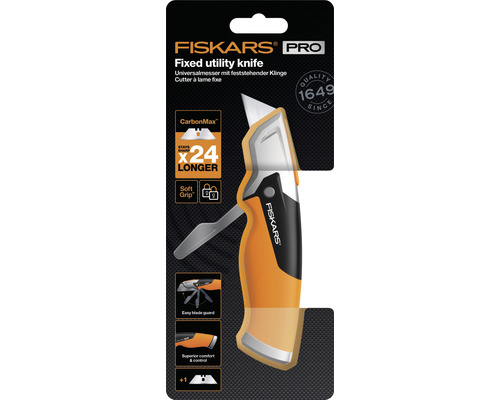 Cuțit universal fix Fiskars Pro în ambalaj