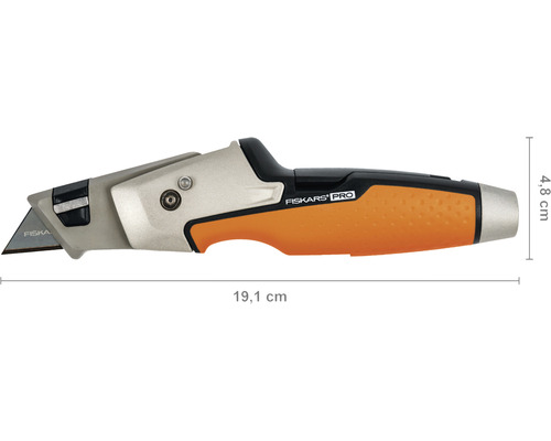 Cuțit pentru covoare Fiskars Pro cu o lungime de 19,1 cm