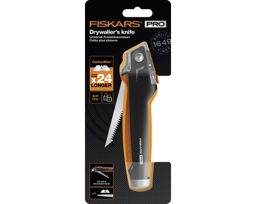 Cuțit pentru gips-carton Fiskars Pro în ambalaj