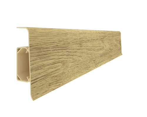 Plintă VOX Esquero PVC 2500x66,6x22 mm 613 stejar japonez Plintă cu canal de cablu și decor de lemn