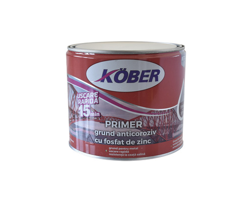 Grund anticoroziv pentru metal Köber Primer gri 0,75 l Köber Primer grund anticoroziv cu fosfat de zinc, cutie