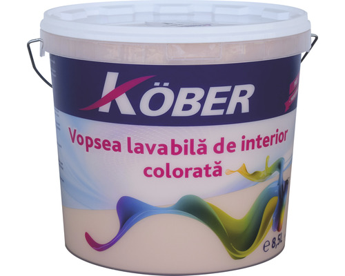 Vopsea lavabilă gata colorată pentru interior Köber piersică 8,5 l