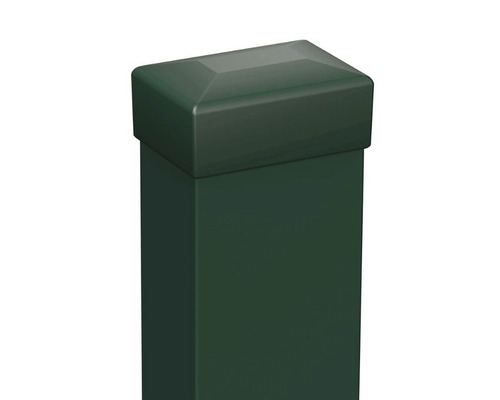 Stâlp zincat 6x4x250 cm verde Stâlp cu capac