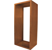 Raft decorativ din oțel cu aspect ruginit pentru interior și exterior