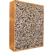 Raft din oțel pentru lemne de foc cu umplutură din lemn