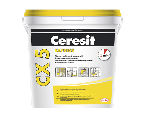 Mortar rapid Ceresit CX5 pentru reparații 5 kg Găleată mortar cu priză rapidă Ceresit CX 5 Express