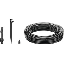 Set de irigare prin picurare cu furtun, conector, stâlp de susținere și dop de capăt pentru irigarea grădinii