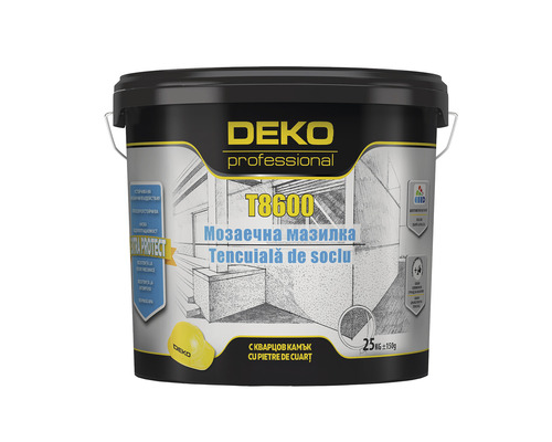 Tencuială decorativă pentru soclu DEKO T8600 Ready Mix cod 1090 25 kg