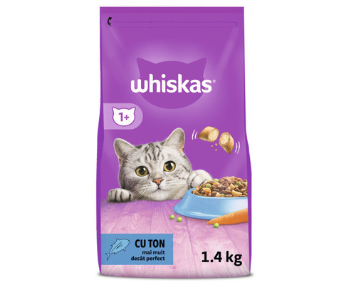 Hrană uscată pentru pisici Whiskas cu ton 1,4 kg