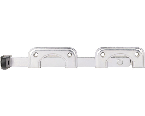 Zăvor metalic pentru poartă dublă din lemn Alberts 335x52 mm, oțel zincat galben Limitator metalic pentru fereastră