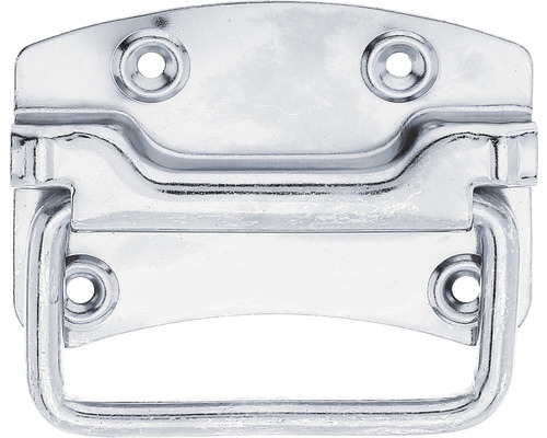 Mâner pentru ladă de lemn Alberts 104x80x12 mm, pliabil, oțel zincat galben Mâner rabatabil din metal cu patru găuri de fixare
