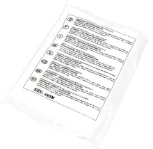 Sac din plastic cu avertismente, dimensiunea 4 x 5 metri