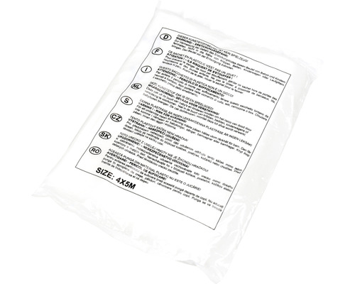 Sac din plastic cu avertismente, dimensiunea 4 x 5 metri