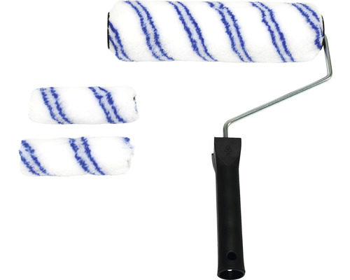 Rola de vopsit cu suport și două role de vopsit suplimentare