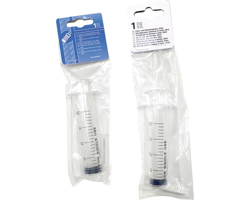 Două seringi de vopsea cu scală, 20 ml, ambalate individual