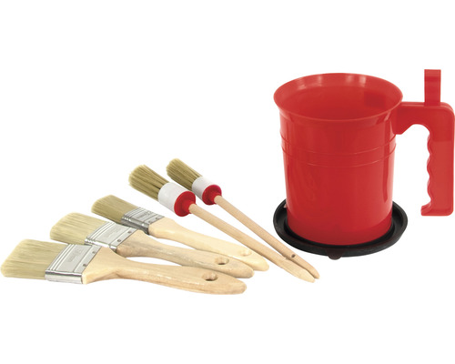 Găleată de vopsea cu set de pensule