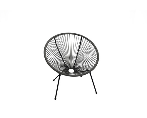 Scaun rotund de lounge cu picioare din oțel pentru exterior