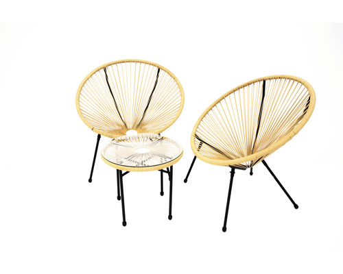 Set de mobilier de grădină cu două scaune și o masă