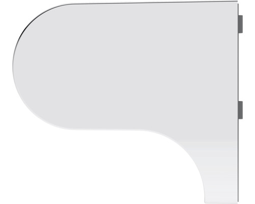 Raft din sticlă cu margini rotunjite