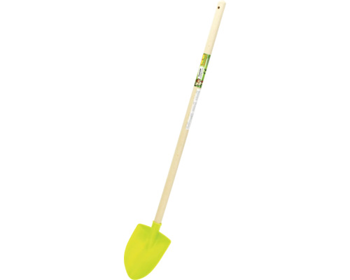 Lopată pentru copii FloraSelf Floralie Gardening with kids lemn/plastic verde Lopată pentru copii cu mâner din lemn și lamă din plastic