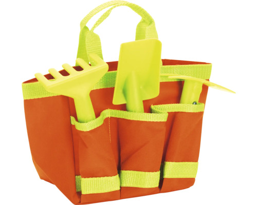 Geantă pentru unelte de grădină cu greblă, lopată și plantator