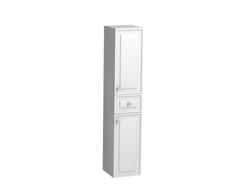 Dulap baie înalt Rustica, 2 uși 1 sertar, MDF, 35x160 cm, alb