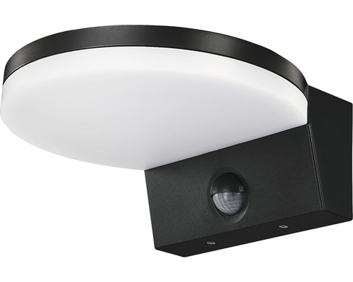 Aplică LED exterior Novara C 15W 1300 lumeni, senzor de mișcare, IP65, negru Lumină de perete cu senzor de mișcare