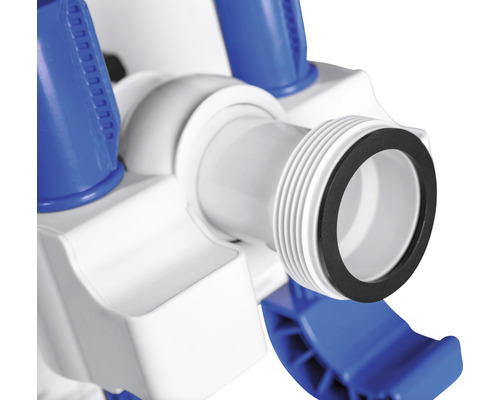 Vizualizare detaliată a unei conexiuni de scurgere pentru uz sanitar