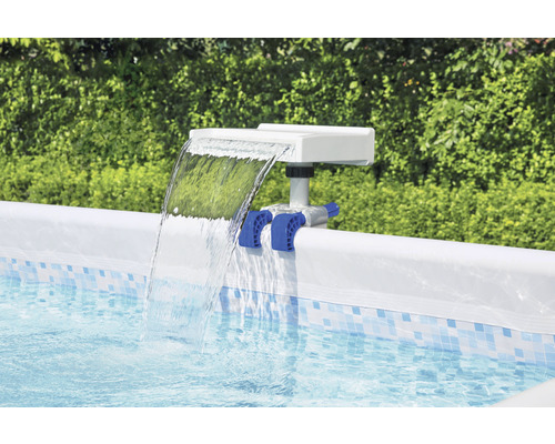 Cascadă pentru piscină pentru montare pe o piscină supraterană