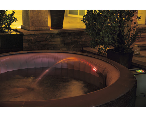 Cadă cu hidromasaj gonflabilă cu apă și iluminare în grădină