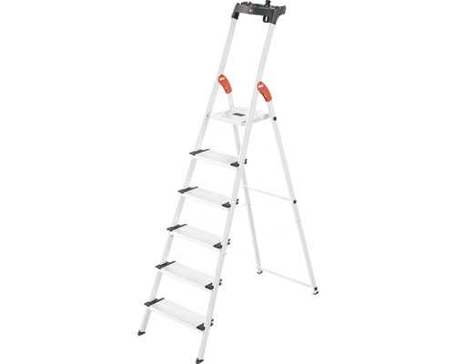 Scară aluminiu Hailo L80 ComfortLine 1x6 trepte max. 150kg | HORNBACH
