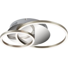 Plafonieră cu LED integrat Frames 30W 2400 lumeni, cu cercuri, crom