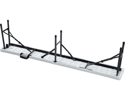 Masa pliabilă pliată cu cadru metalic și blat de masă din plastic