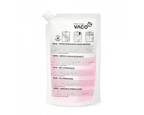 Vaco For Sure reîncărcare lichidă pentru capcane de viespi și muște de fructe Vaco For Sure reîncărcare lichidă pentru capcane de viespi și muște de fructe