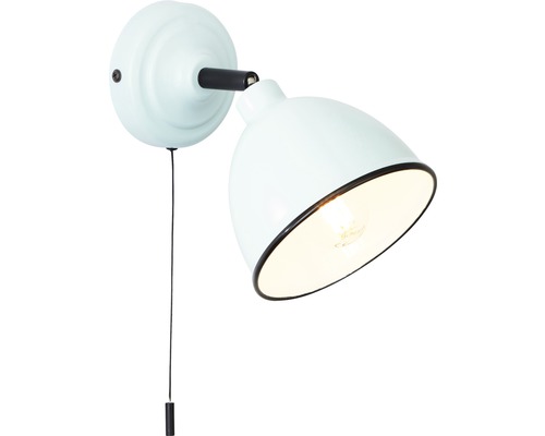 Lumină de perete albastru deschis cu întrerupător cu șnur