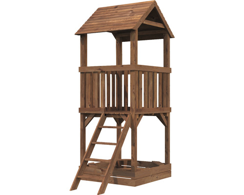Turn de joacă pentru copii Palmako Jesper lemn 120x120x314 cm maro