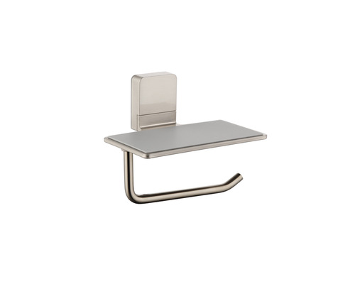 Suport hârtie igienică cu poliță REIKA OVARO magnetic inox mat fără placă montaj Suport hârtie igienică cu raft