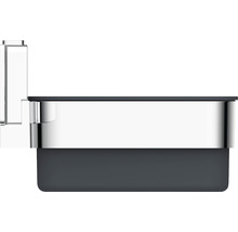 Etajeră duș REIKA Ovaro magnetică antracit / cromată fără placă montaj-thumb-2