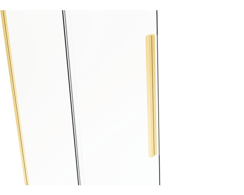 Detaliu cabină de duș cu mâner și cadru