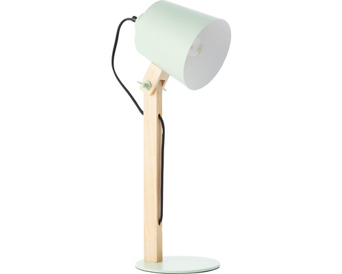 Lampă de masă cu bază din lemn