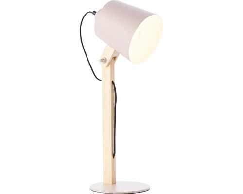 Lampă de masă cu cadru din lemn și abajur