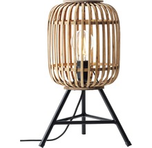 Veioză vintage Woodrow E27 max. 1x60W, maro/natur