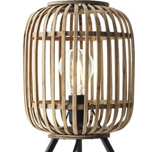 Veioză vintage Woodrow E27 max. 1x60W, maro/natur