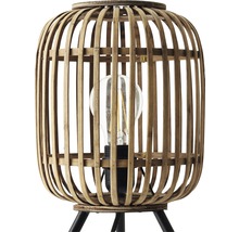 Veioză vintage Woodrow E27 max. 1x60W, maro/natur