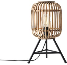 Veioză vintage Woodrow E27 max. 1x60W, maro/natur