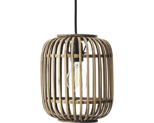 Lumină suspendată din bambus cu abajur decorativ
