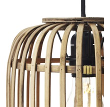 Lustră vintage Woodrow E27 max. 3x60W, maro/natur